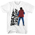 White Back to the Future t-shirt featuring Back to the Future Back To Back design