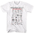 White Back to the Future t-shirt featuring Back to the Future Time Travelers Kit design