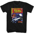 Black Back to the Future t-shirt featuring Back to the Future Comic Cover design