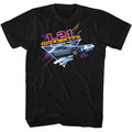 Black Back to the Future t-shirt featuring Back to the Future Neon Gigawatts design