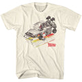 Natural Back to the Future t-shirt featuring Back to the Future Car With Grid design
