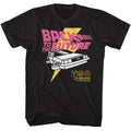 Black Back to the Future t-shirt featuring Back to the Future Bright Graphic design