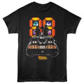 Black Back to the Future t-shirt featuring Back to the Future 88 Back Of The Car design