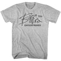 Gray heather Back to the Future t-shirt featuring Back to the Future Biff Co. design