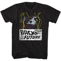 Black Back to the Future t-shirt featuring Back to the Future In Space design