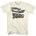 Natural Back to the Future t-shirt featuring Back to the Future DMC Ink design