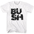 White Bush t-shirt featuring Bush band logo design