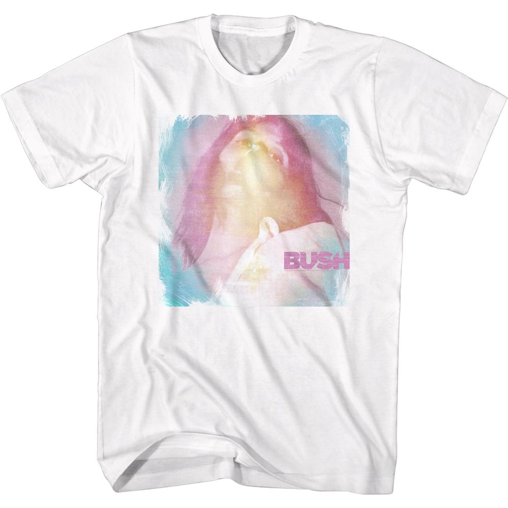 White Bush t-shirt featuring Bush Rainbows design