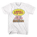 White Beavis and Butthead t-shirt featuring Beavis and Butthead Watching TV design