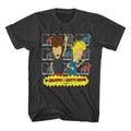 Smoke gray Beavis and Butthead t-shirt featuring Beavis and Butthead Logos design