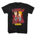Black Beavis and Butthead t-shirt featuring Beavis and Butthead Breakin The Law design