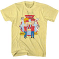 Yellow heather Beavis and Butthead t-shirt featuring Beavis and Butthead Burger World design