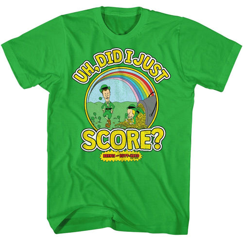 Kelly green Beavis and Butthead t-shirt featuring Beavis and Butthead Getting Jiggy design