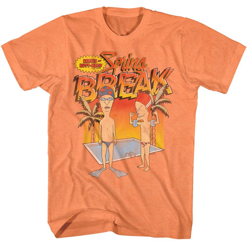 Cantaloupe Beavis and Butthead t-shirt featuring Beavis and Butthead Spring Break design