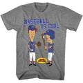 Graphite heather Beavis and Butthead t-shirt featuring Beavis and Butthead Baseball Is Cool design