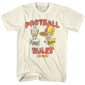 Natural Beavis and Butthead t-shirt featuring Beavis and Butthead Football Rules design