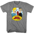 Graphite heather Beavis and Butthead t-shirt featuring Beavis and Butthead Snowboards design