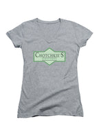 Gray Bar and Grill Logo Juniors V-Neck T-Shirt