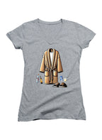 Gray Bare Essentials Juniors V-Neck T-Shirt