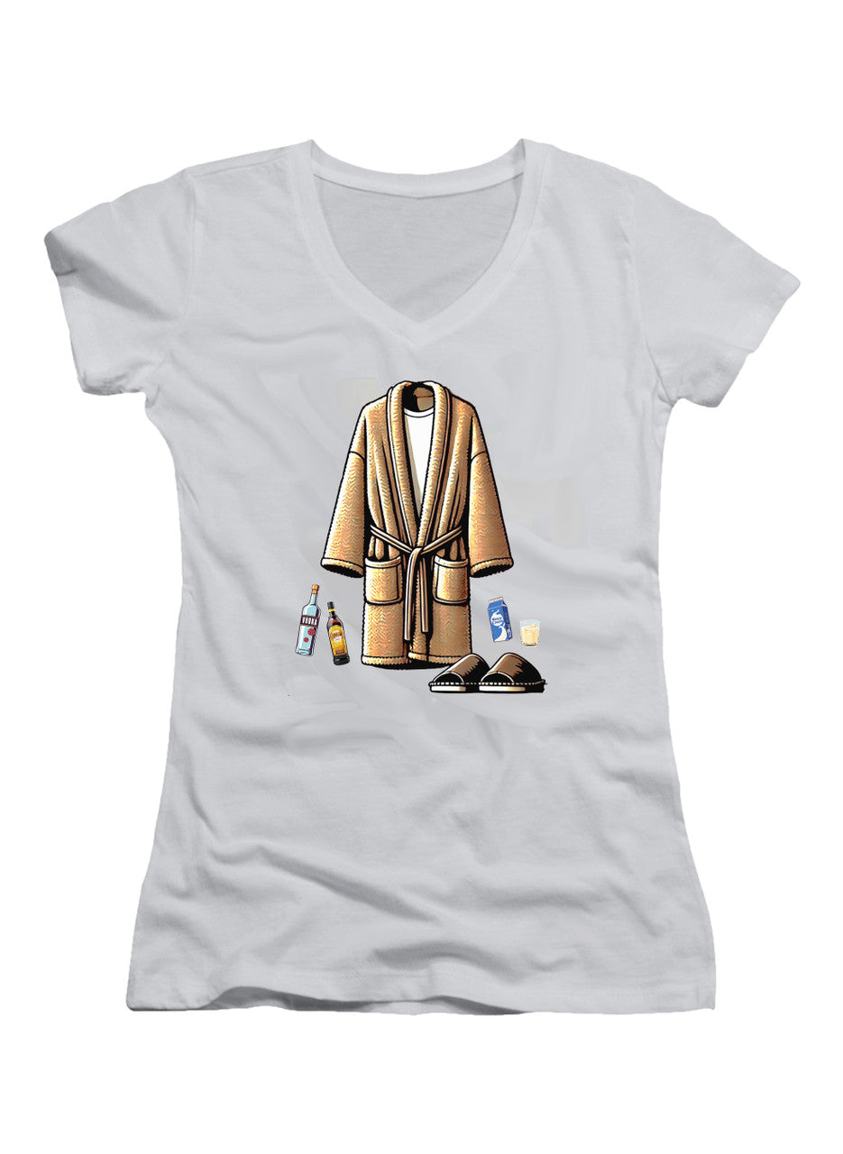 White Bare Essentials Juniors V-Neck T-Shirt