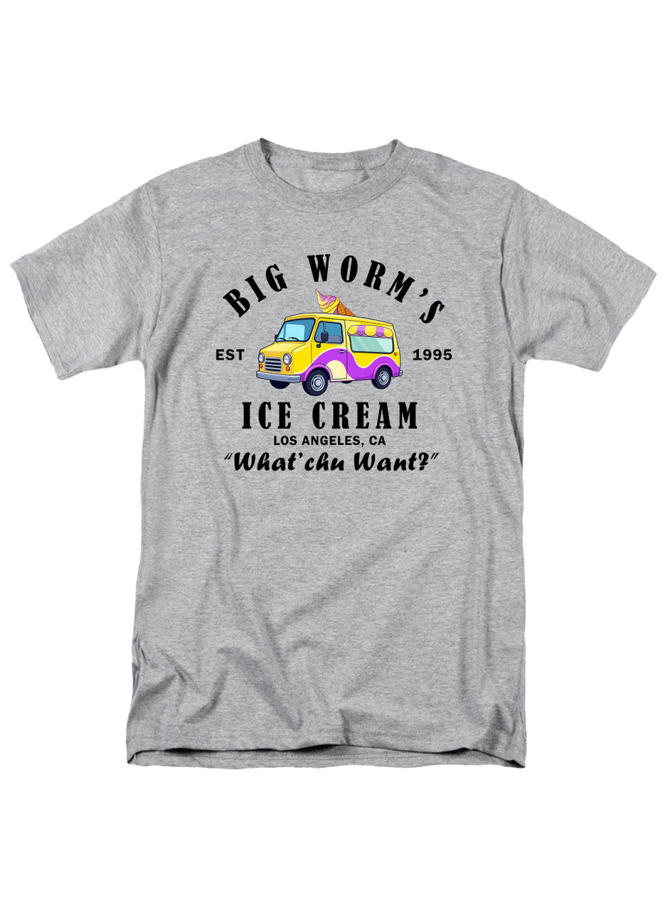 Gray Big Worm's Ice Cream T-Shirt