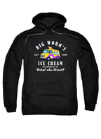 Black Big Worm's Ice Cream Hoodie