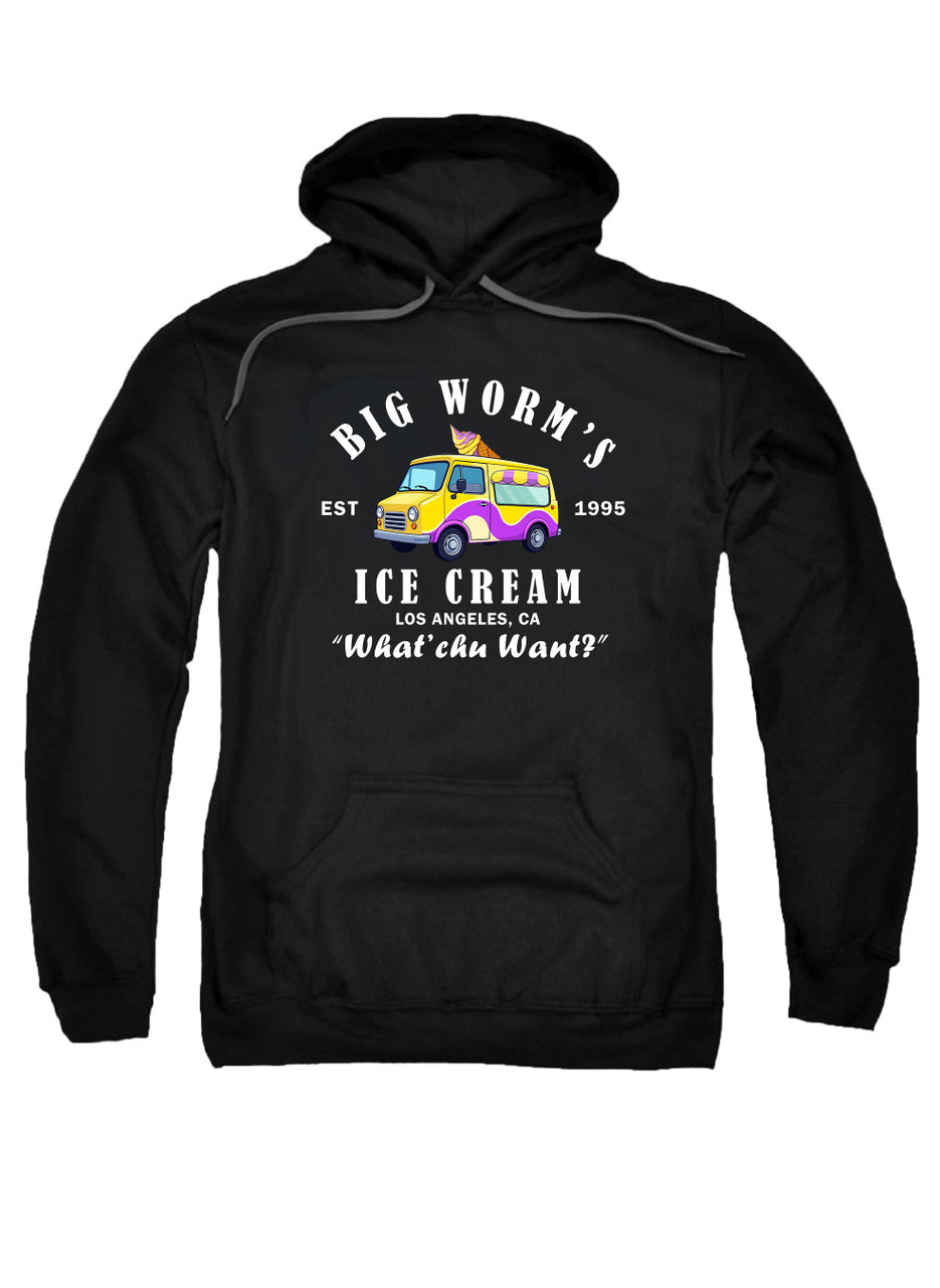 Black Big Worm's Ice Cream Hoodie