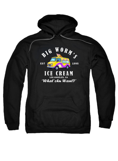 Black Big Worm's Ice Cream Hoodie