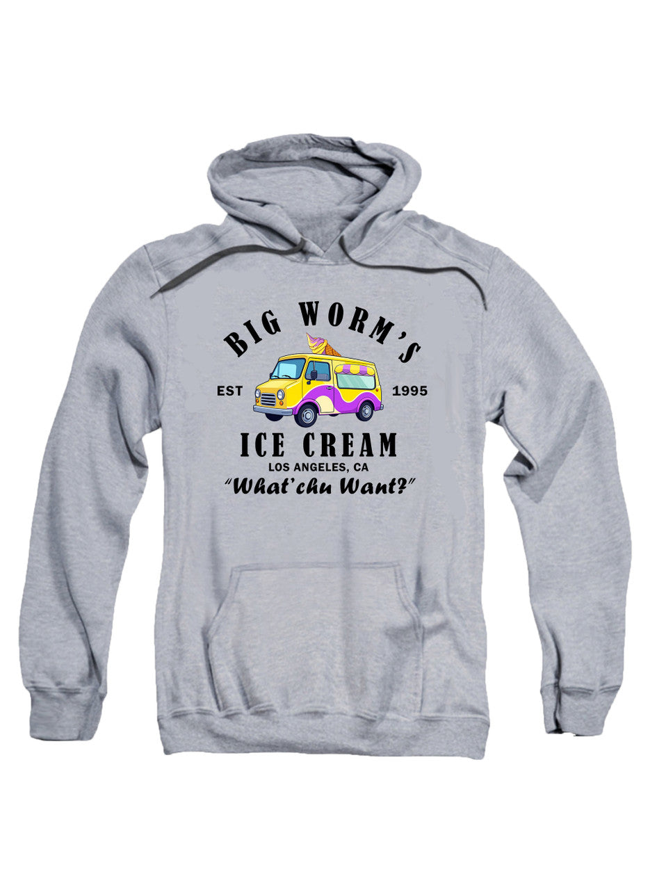 Gray Big Worm's Ice Cream Hoodie