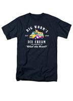 Navy Big Worm's Ice Cream T-Shirt