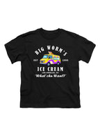Black Big Worm's Ice Cream Youth/Toddler T-Shirt