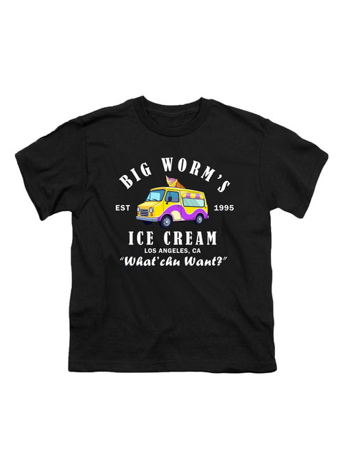 Black Big Worm's Ice Cream Youth/Toddler T-Shirt