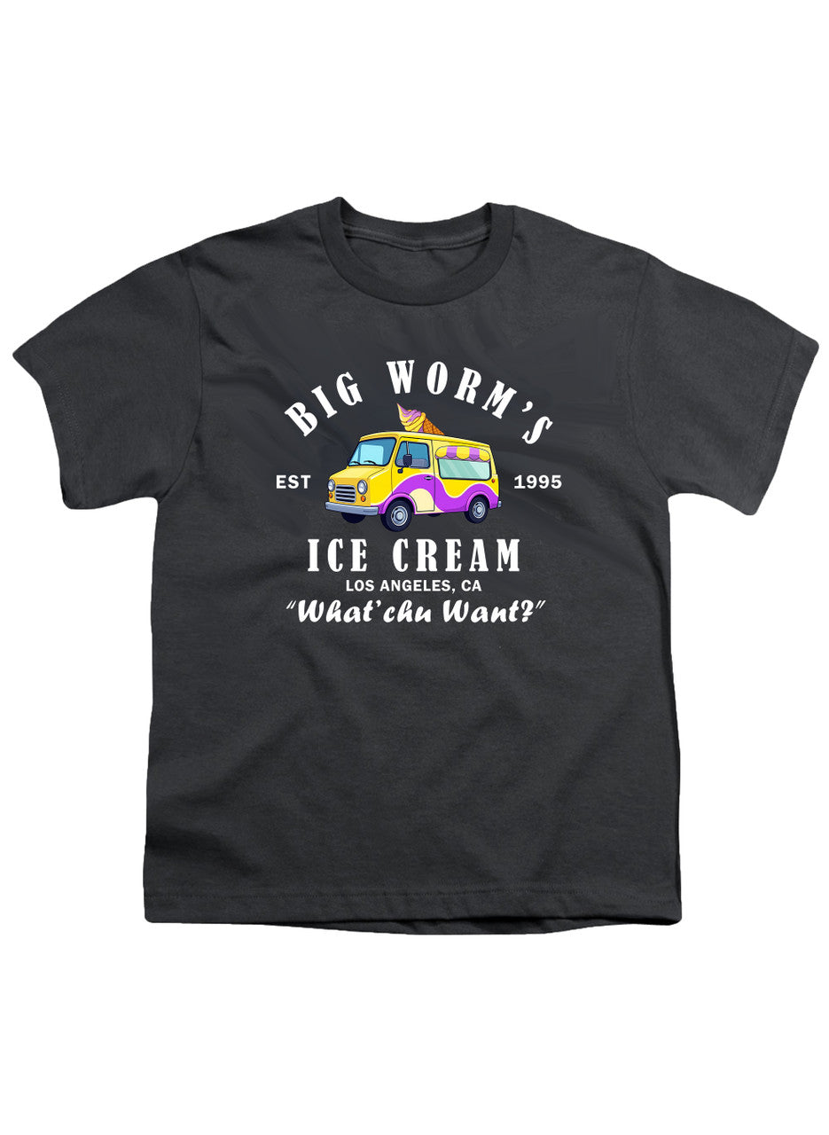 Charcoal Big Worm's Ice Cream Youth/Toddler T-Shirt