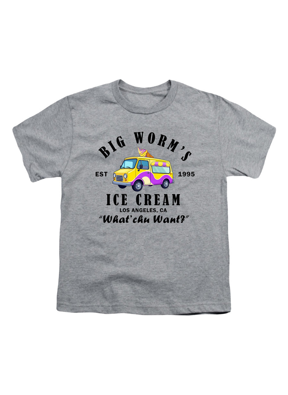 Gray Big Worm's Ice Cream Youth/Toddler T-Shirt