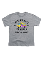 Gray Big Worm's Ice Cream Youth/Toddler T-Shirt