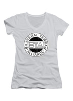White Bilateral Terran Alliance Juniors V-Neck T-Shirt