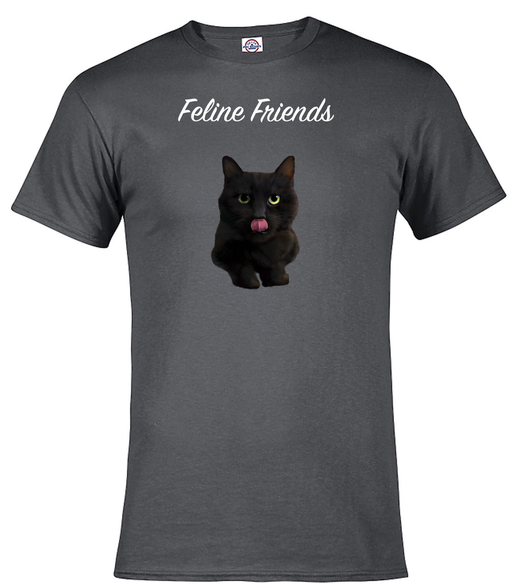 Charcoal Black Cat T-Shirt