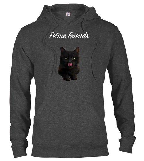 Charcoal Black Cat Hoodie