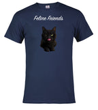 Navy Black Cat T-Shirt
