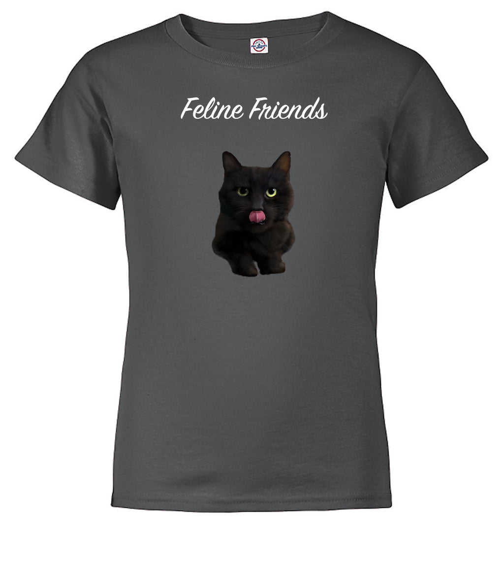 Charcoal Black Cat Youth/Toddler T-Shirt