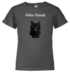 Charcoal Black Cat Youth/Toddler T-Shirt