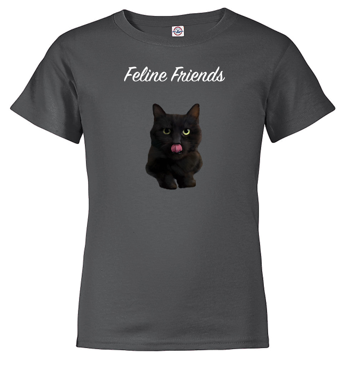 Charcoal Black Cat Youth/Toddler T-Shirt