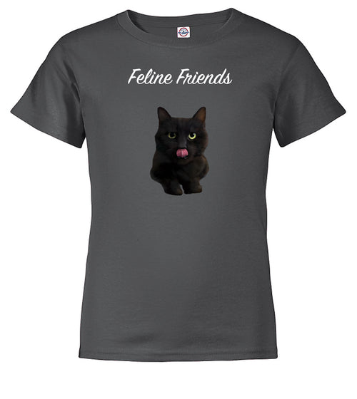 Charcoal Black Cat Youth/Toddler T-Shirt