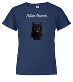 Navy Black Cat Youth/Toddler T-Shirt