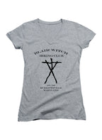 Gray Blair WItch Hiking Club Juniors V-Neck T-Shirt