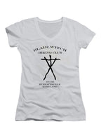 White Blair WItch Hiking Club Juniors V-Neck T-Shirt