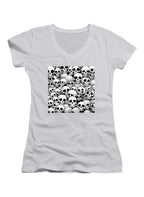 White Boneheads United Juniors V-Neck T-Shirt