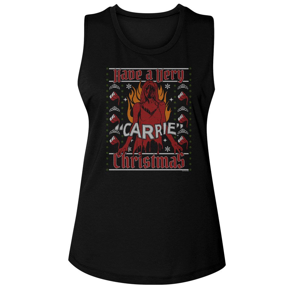 Carrie Ladies Muscle Tank - A Very Carrie Christmas