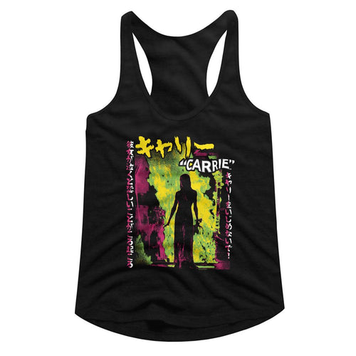 Carrie Ladies Racerback - Neon Fire Japanese