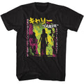 Black Carrie t-shirt featuring Carrie Neon Fire Japanese Text design